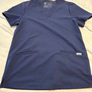 Figs S Navy Scrub Top
